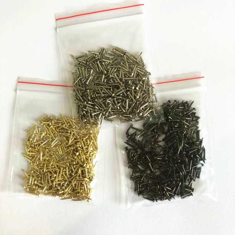 Tornillos de cabeza redonda para decoración de muebles, accesorios de sujeción, dorados, plateados, Bronz, Mini modelo de clavo, 6mm, 8mm, 10mm, 300 Uds.