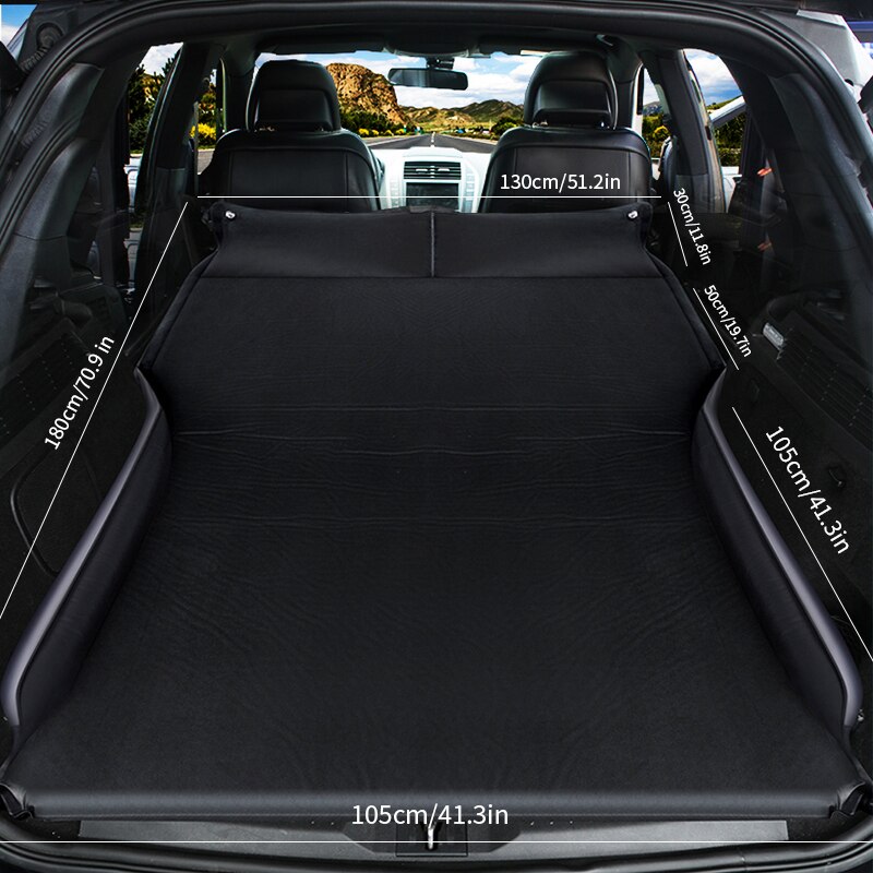 Inflatable car mattress SUV Inflatable Car Multifunctional Car inflatable bed car accessories inflatable bed travel goods: Black