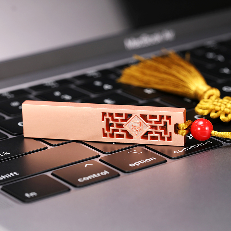 BINFUL Metall Ich bin chinesischen Stil USB 512 GB 256 GB 16 GB 32 GB 64 GB U-Disk Kreatives USB-Blitz-Laufwerk USB-Stock-Laufwerk Blitz Individuelles Logo: Rosa / 64GB