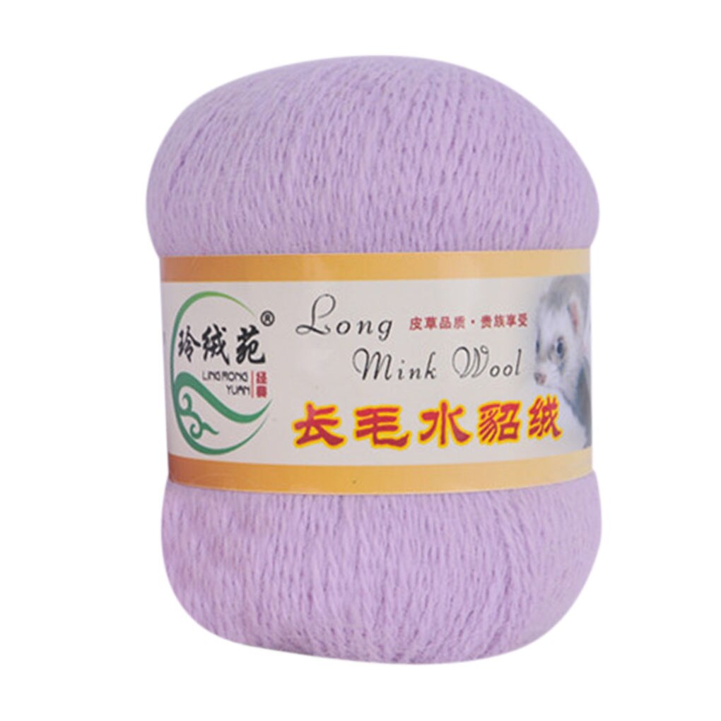 DIY Pano Tecido 50g/bola de Pelúcia Fina Cachecol de Tricô Mão-de malha de Fios Macio Fio de Crochê Mão de Costura fios de inverno Xale: Purple