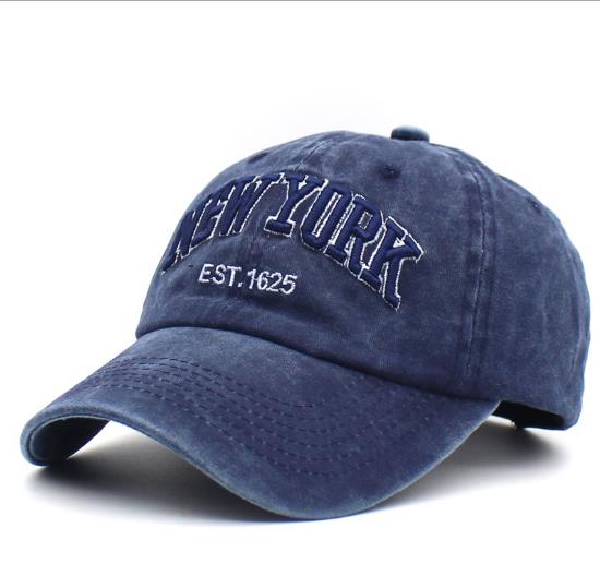 Nyeste newyork, unisex baseball cap, retro baseball hat, broderet med bogstaver, ny: Blå
