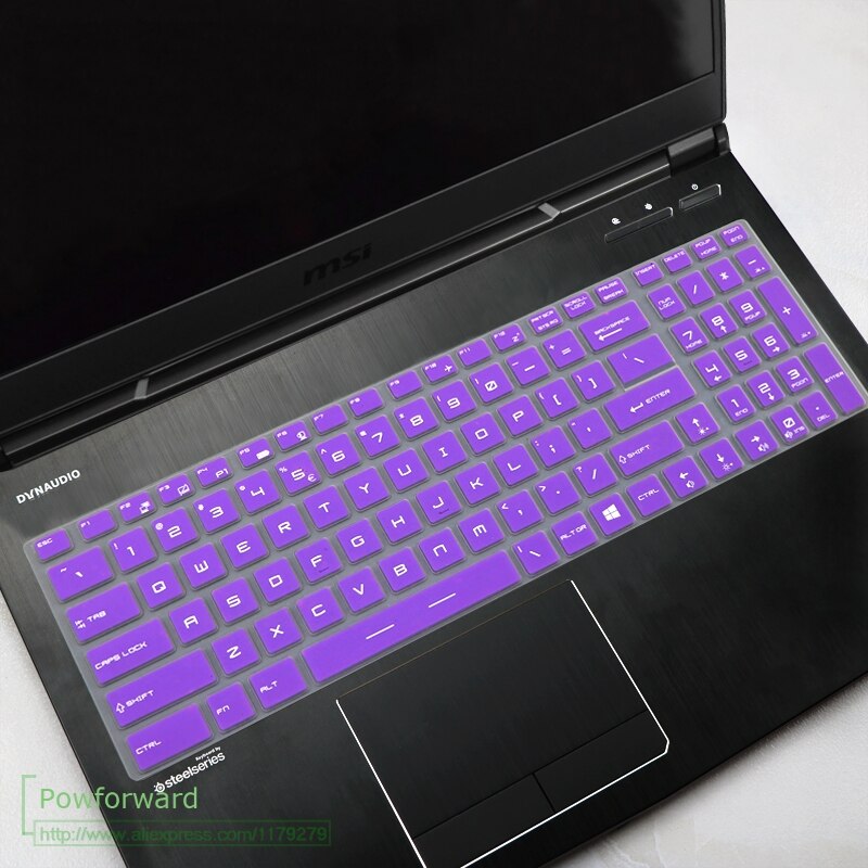 Dla MSI GS63 GS63VR Stealth Pro GT73 GT73VR TITAN GP72 GP72X Leopard GE62VR GE72VR 15 17.3 klawiatura laptopa obudowa ochronna: purple