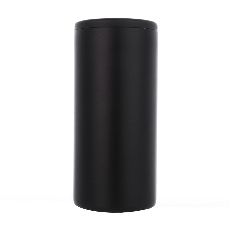 UPORS 12oz maigre canette refroidisseur en acier inoxydable bouteille de bière garde-froid Double paroi isolé vide porte-bouteille barre accessoires: Black