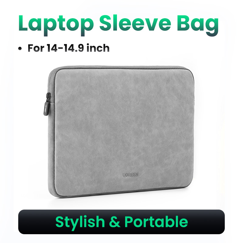 UGREEN skórzana torba na laptopa do Macbook Pro 13 Macbook Air torba do przechowywania laptopa torba pokrowiec na iPad Pro Air torba na notebooka: BIAŁY
