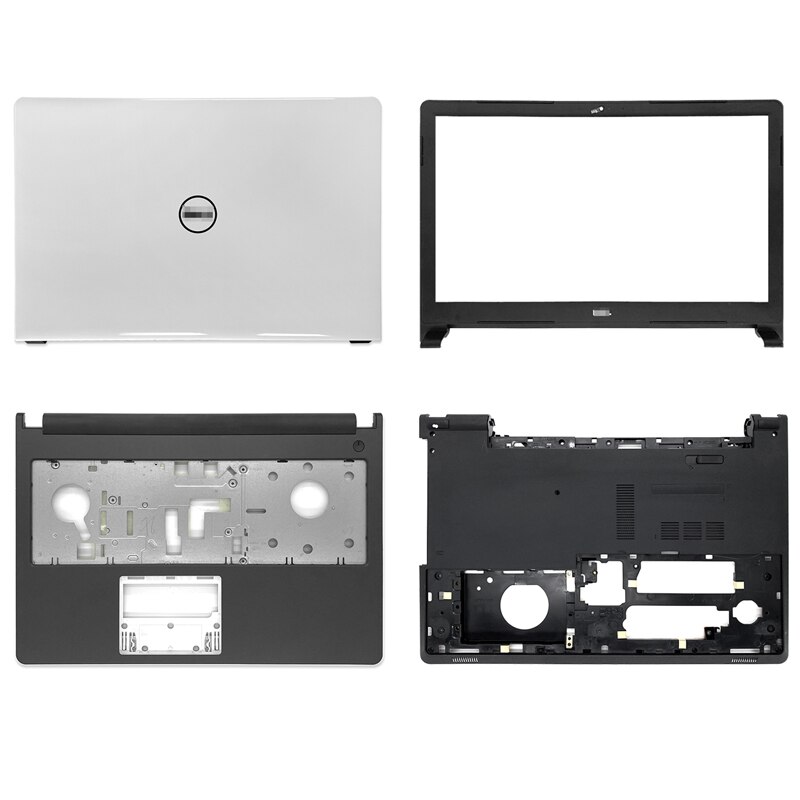 LCD Back Cover/Front Bezel/Hinges/Palmrest/Bottom Case/Door Cover For Dell Inspiron 15 5000 5555 5558 Non Touch White