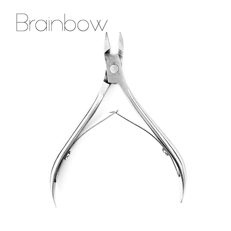 Brainbow 1 peça dedo do pé cutícula tesoura cutícula nipppr aparador cortador para pedicure manicure ferramentas da arte do prego para a pele morta