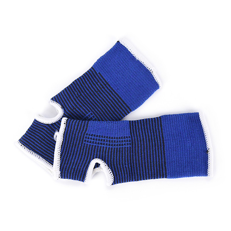 1 par elastisk ankelstøttebøjle kompression wrap ærme bandage sportsaflastning smerte fodbeskyttelse blå