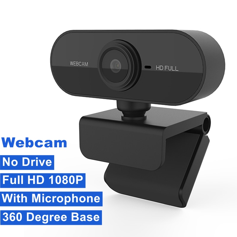 Webcam 1080P Full HD Web Camera For Computer video Meeting Class web cam With Microphone 360 Degree Adjust USB Webcam No Drive