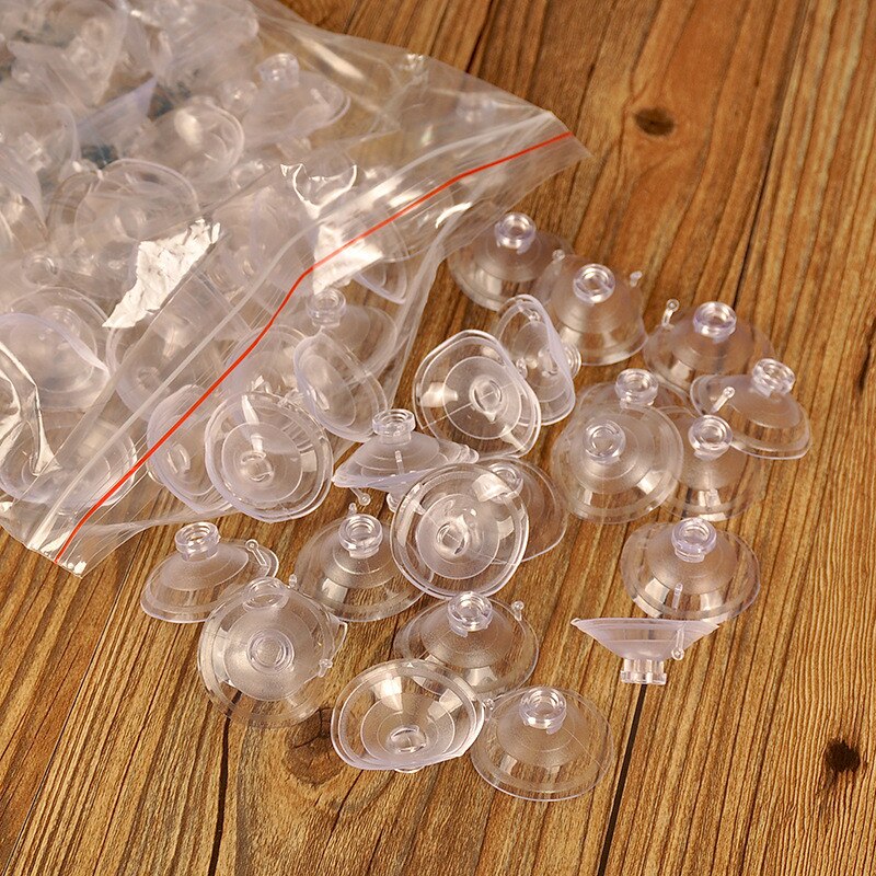 Ventouses puissantes en plastique Transparent perforé, ventouse de 4cm de diamètre, 10 pièces