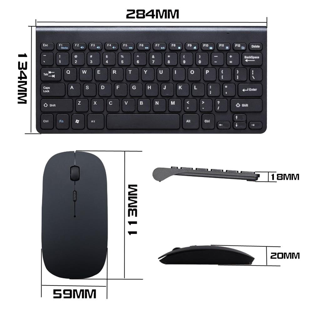 Mini 2.4GHz Wireless Keyboard And Mouse Set Waterproof For Mac Apple PC Computer