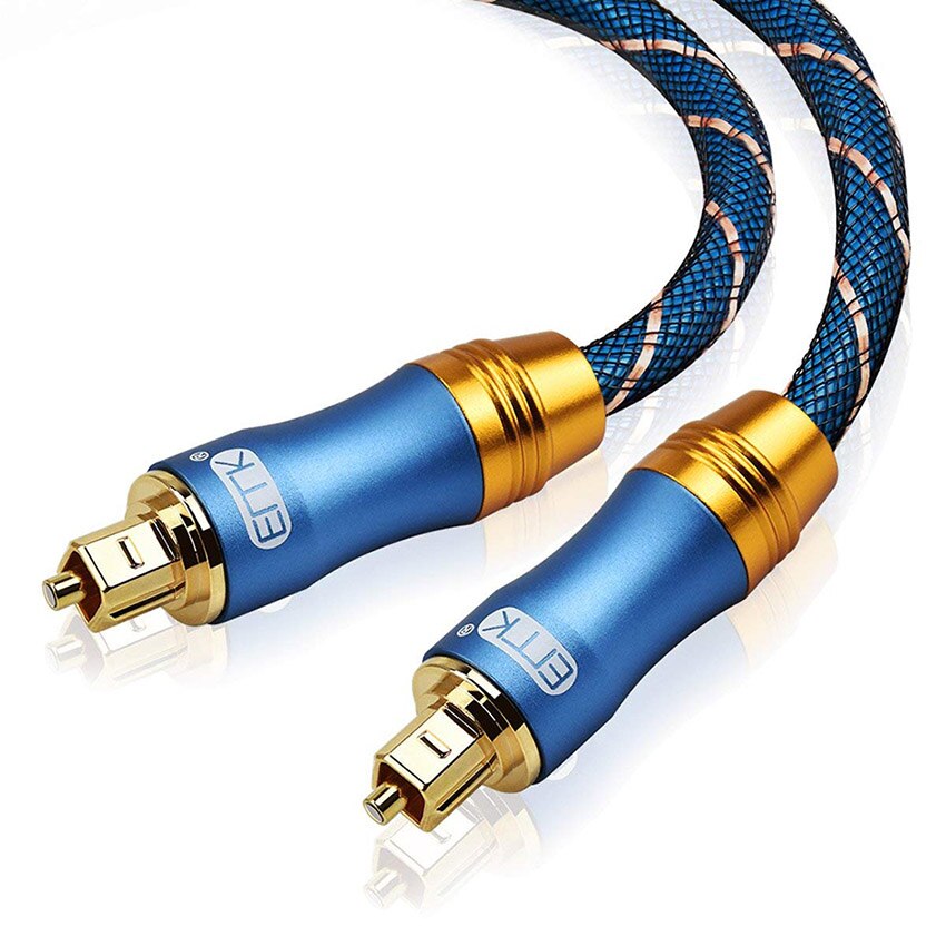 EMK 5.1 cavo Audio ottico digitale Toslink cavo Audio in fibra ottica 1m 2m 3m 10m 15m per Hi-Fi DVD TV: Optical Cable / 1.5m