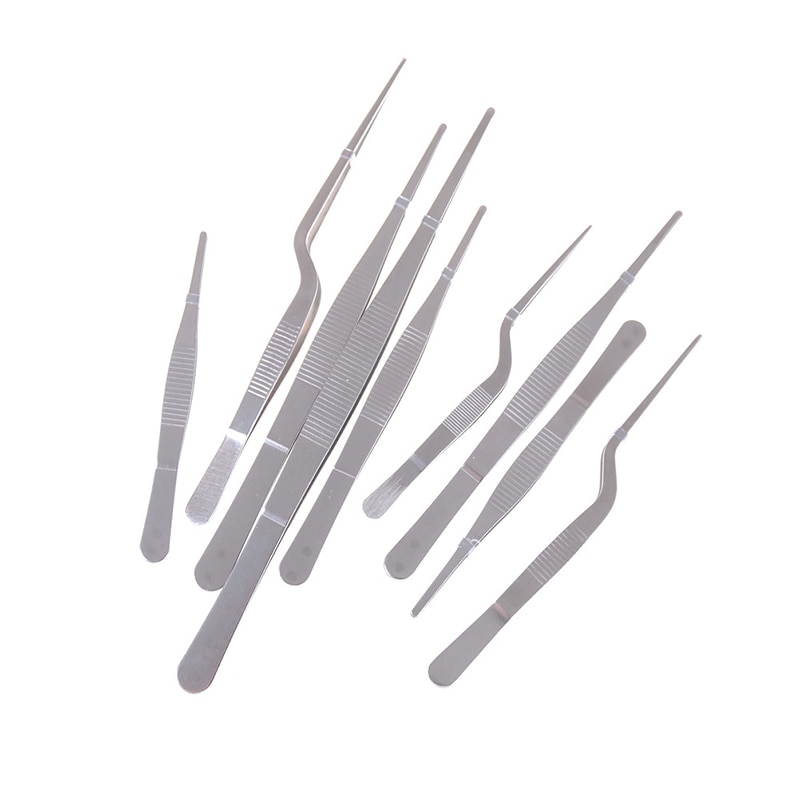 12.5-25cm100% Echt Tweezer Valse Wimper Extension Pincet Rvs Hyperfijne Hoge Precisie Anti Zuur Pincet