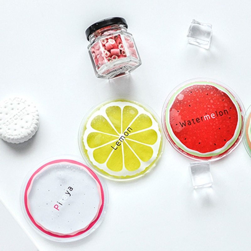 3pcs Reusable Cooling ice pack cold Round Colourful Iced Packs Cooler Bags Fruit Cold Fresh Food Drink Ice Gel pack