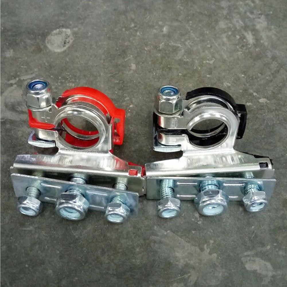 2Pcs Positive Negative Car Truck Van Vehicle Battery Terminals Connectors Clamps Car Accessories Supplies Products