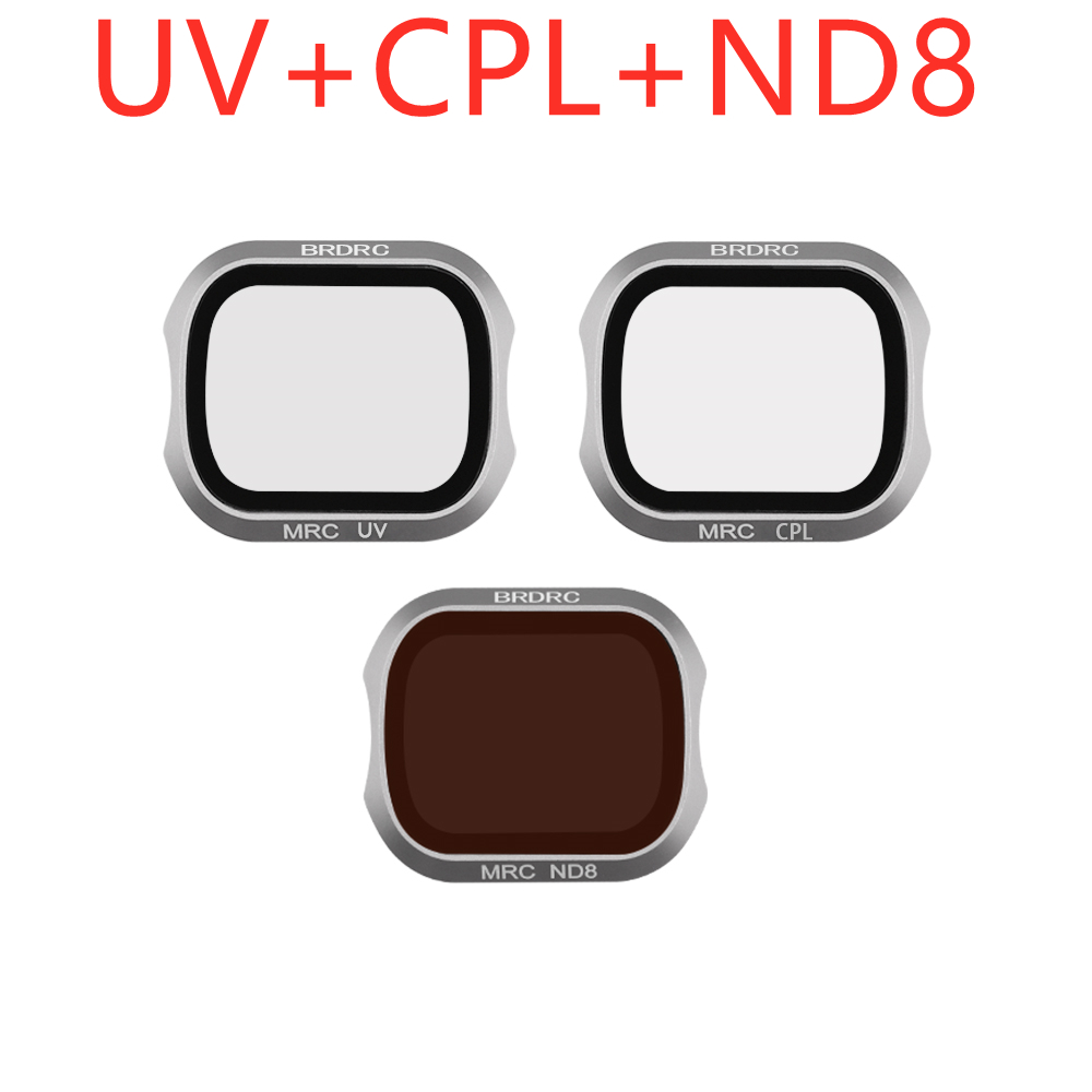 UV CPL ND Filter Sets Lens Filter for DJI MAVIC 2 PRO Drone ND16 ND32 ND4 ND8 Polarizing Neutral Density Filter Accessory MRC: UV CPL ND8