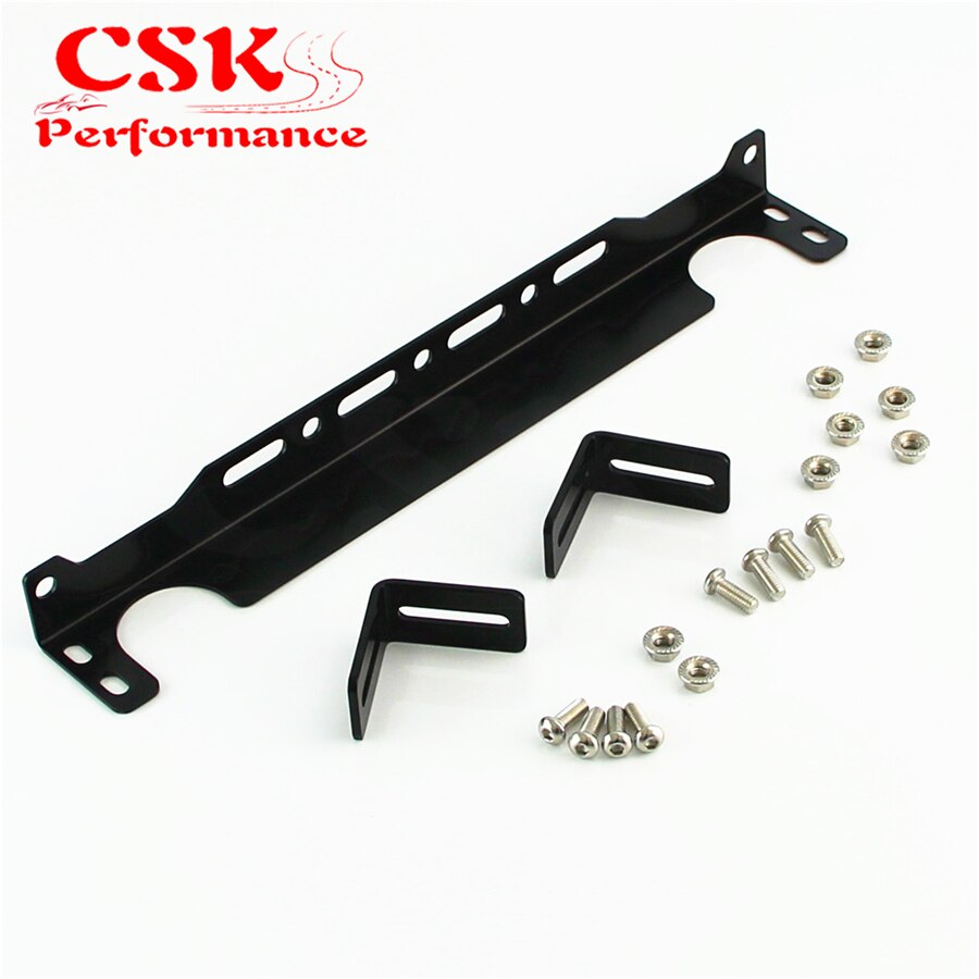 Aluminum 7 Row AN10 Trust Engine Oil cooler W/ 262mm Mounting Bracket Kit Black