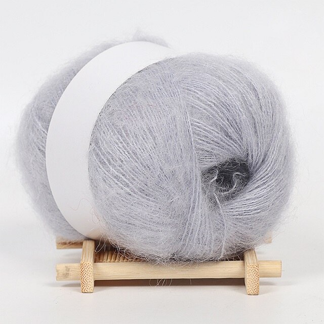25G Zachte Dunne Mohair Garen Voor Breien Trui Fijne Pluche Wol Haak Garen Hand Geweven Garen Fiber Licht effen Kleur: 9