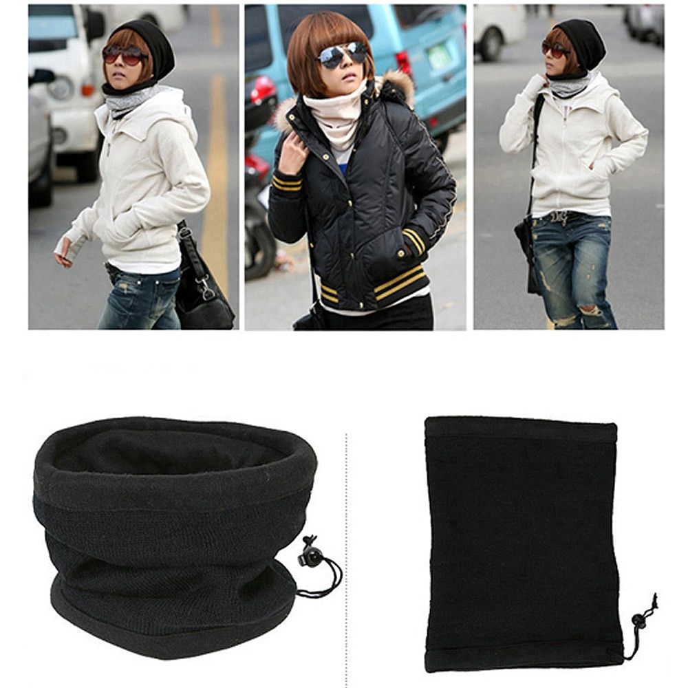Winter Outdoor Fleece Warmer Neck Gaiter Thermal Half Face Tube Cycling Snowboard Skiing Hiking Bandana Scarf Men Women Beanie