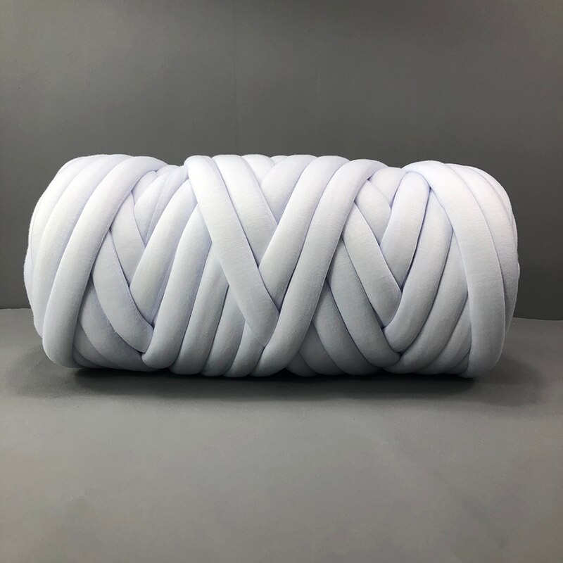 250g tjockt garn bomull diy handstickning virka roving spinning filt ulltråd matta hatt hem textil leverans handarbete