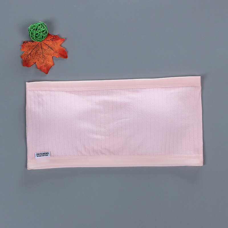Teenage Girls Tube Top Girls Strapless Cotton Bottom Wrap Chest Soft Comfortable Girls Tops 10-16Y Training Bra: 4