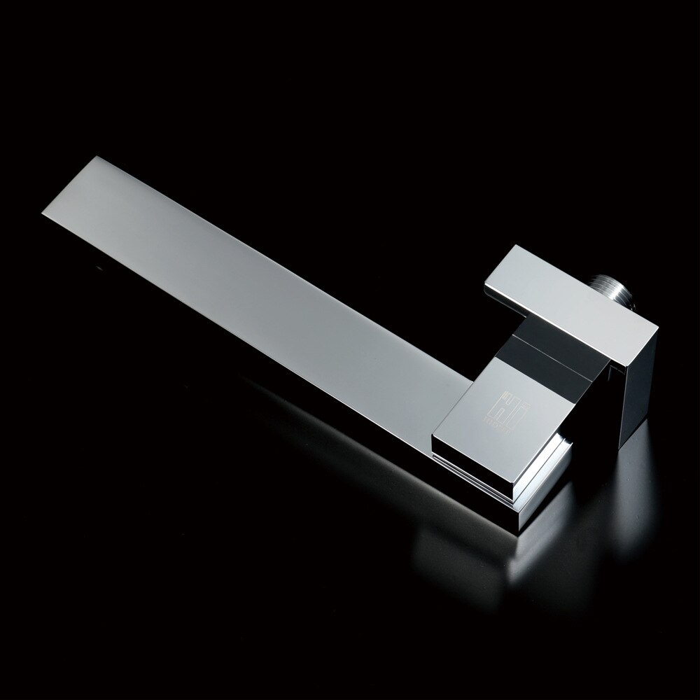 Solid Bass Wall Outlet Wall Mounted Shower Spout Bath Tub Shower Mixer Faucet Spout Filler 180 degree Folding