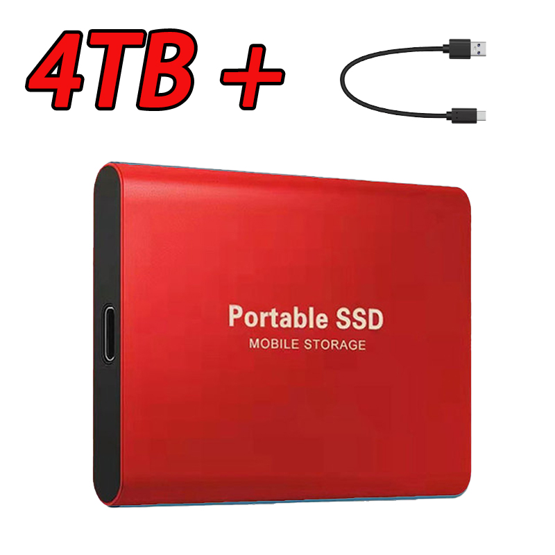 Ekstern ssd bærbar solid state-drev 1tb 4tb ultrahurtig harddisk til bærbar mac pc stationær data backup lagring disk: Elfenben