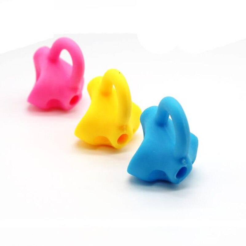 3pcs Magic Silicone Pencil Grip Beginner Writing Aid Tool Baby Double Thumb Posture Correction Tool Pen Holder Student Education: Three random