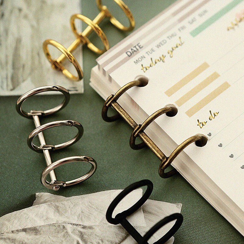 Clip de carpeta de Metal en espiral A5 A6, pinza para carpeta de archivos de acero inoxidable, Clip de carpeta de anillas, Clip de hierro