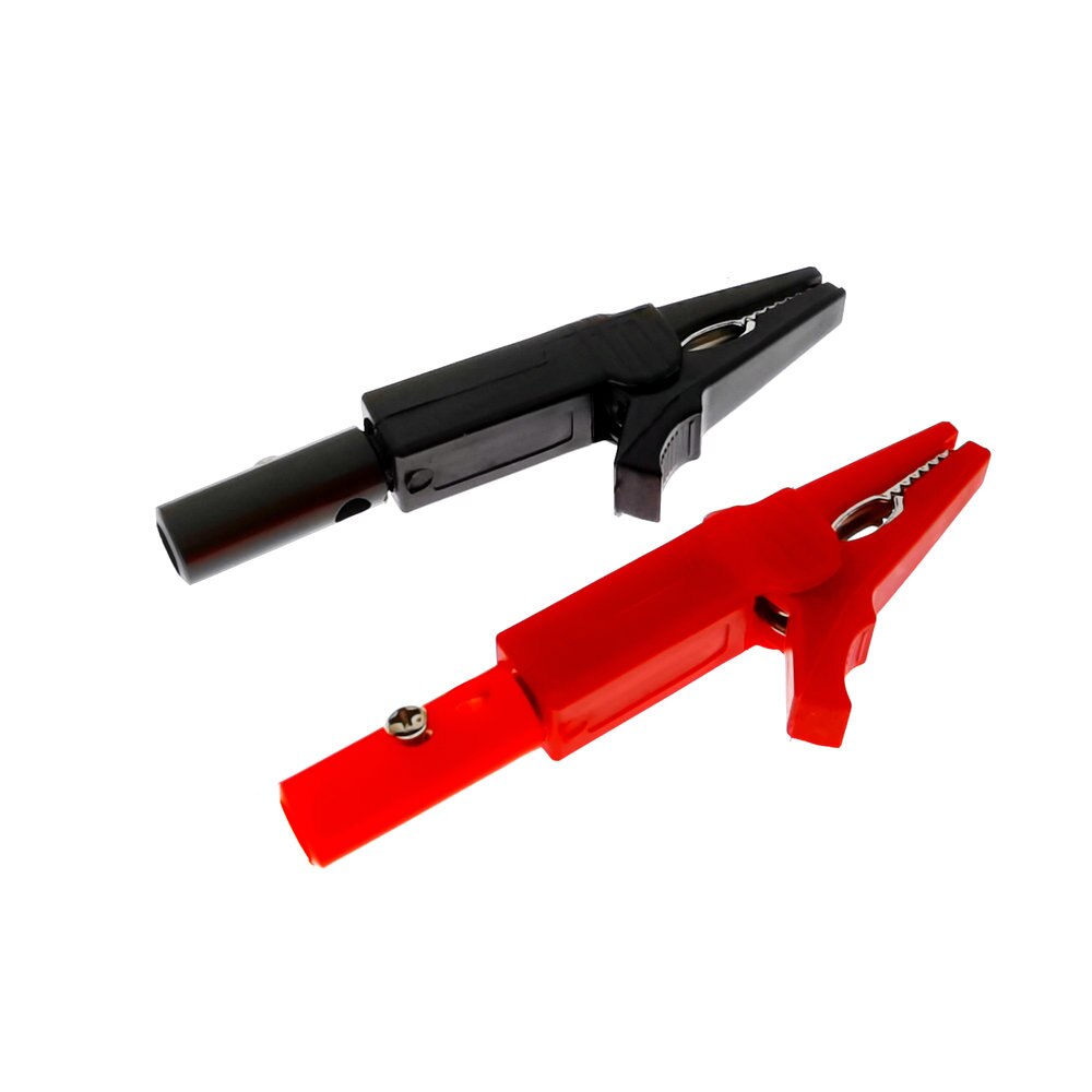 55 Mm Alligator Clip + Banana Plug Test Probe Met 4 Mm Banaan Plug Kabel Clips Socket Batterij Rood Zwart