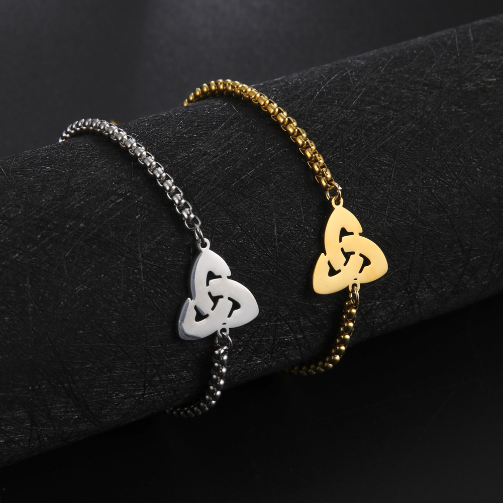 Teamer Jahrgang frauen Armbinde Edelstahl Reize Kasten Verknüpfung Kette Amulett Schmuck Wicca Wikinger Zubehör Pentagramm: Gold / Kobalt violett