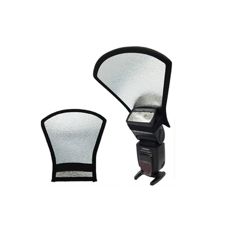 Universal Camera Flash Diffuser Softbox Silver and White Reflector For all camera