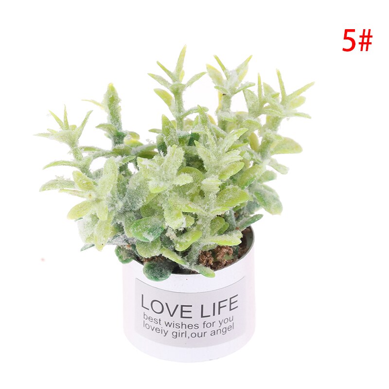 1Pc 1:12 Dollhouse Mini Iron Potted Plant Pot Lavender Plant Home Garden Decor Dollhouse Collection Kids' Toys: E