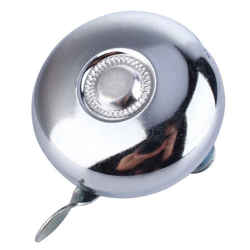 Safety Metal Bicycle Ring Bike Handlebar Ring Bell Sound Alarm Silver Warn Cycling Accessories For Outdoor Sports Bicycle Bell