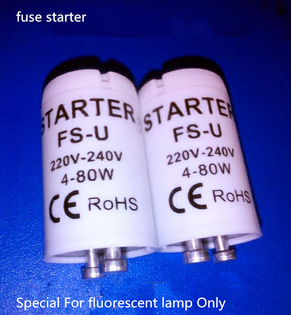 10 Stks/partij Hoge Fluorescerende Buis Zekering Starter AC220V-240V 4-80W Ce Rohs Fluorescentielamp Zekering starter