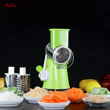 Handleiding Groente Cutter Keuken Tool Ronde Mandoline Slicer Aardappel Wortel Rasp Snijmachine met 3 Rvs Chopper Messen 5Z