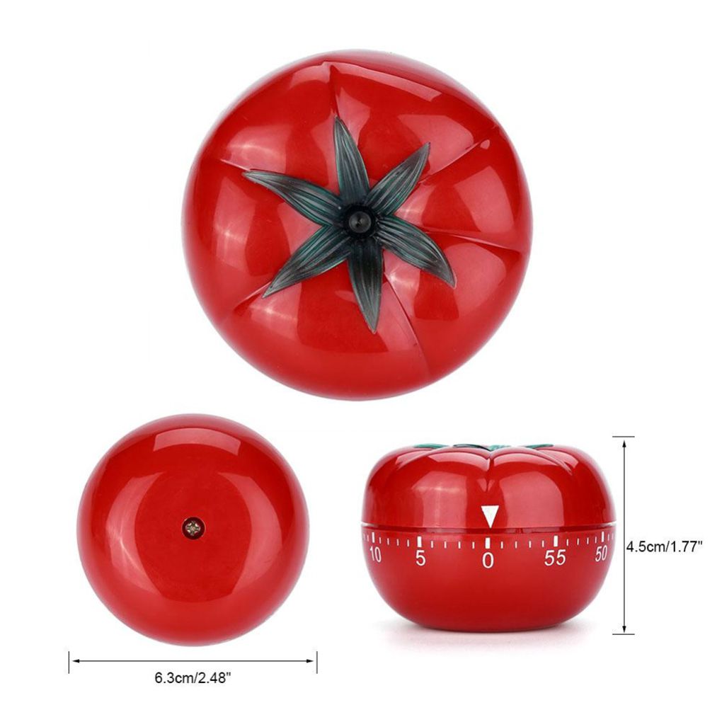 Kitchen Timer 1-60 Minutes 360 Degree Cooking Tools Tomato Fruit Shape Mechanical Countdown Tomato Timer