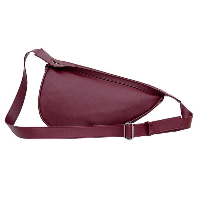 Leopard Druck Schulter Bote Handtaschen Frauen PU Leder Taille fanny PU Leder Crossbody Brust Tasche: Burgund