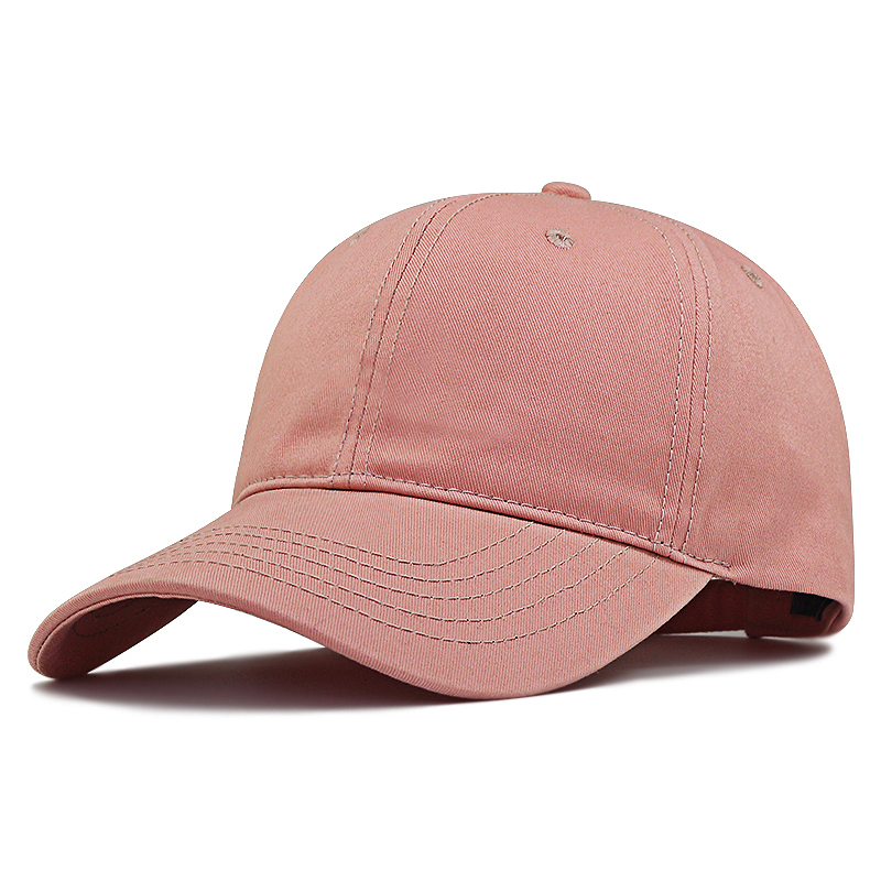 Stort hode mann stor størrelse baseballhatter sommer utendørs solhatt menn bomull pluss størrelse sport cap 56-60cm 61-68cm: Rosa / 55-60cm