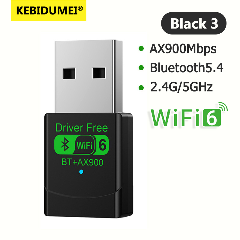 AX900 USB WiFi 6 Bluetooth 5.4 Adapter 2in1 Dongle Dual Band 2.4G&5GHz USB Network Wireless Wlan Receiver For Win 10/11: WHITE