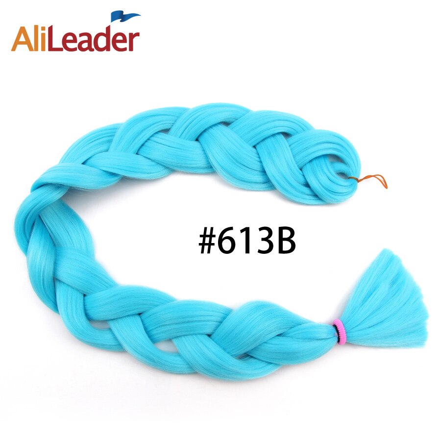 Leeons Jumbo Braid Hair Hair Extension 165g Rainbow Hair Braiding White Braiding Hair Colors Silver Box Braid Hair: 613b