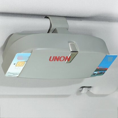 auto bilbriller klipp billettkortklemme abs bilbrillevesker bil solskjerm solbrilleholder tilbehør: En elegant grå 1pc