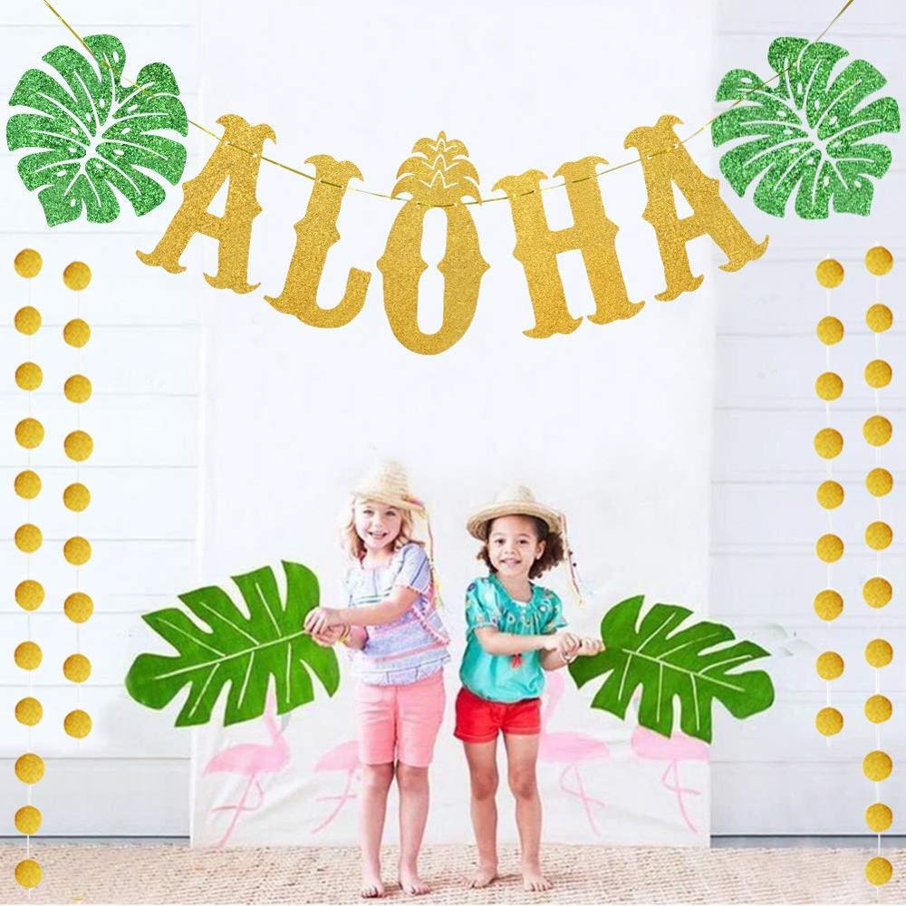 Hawaii fest skildpadde blad luau flamingo fest sommer strand fest fødselsdag hawaii fest indretning tropisk safari indretning