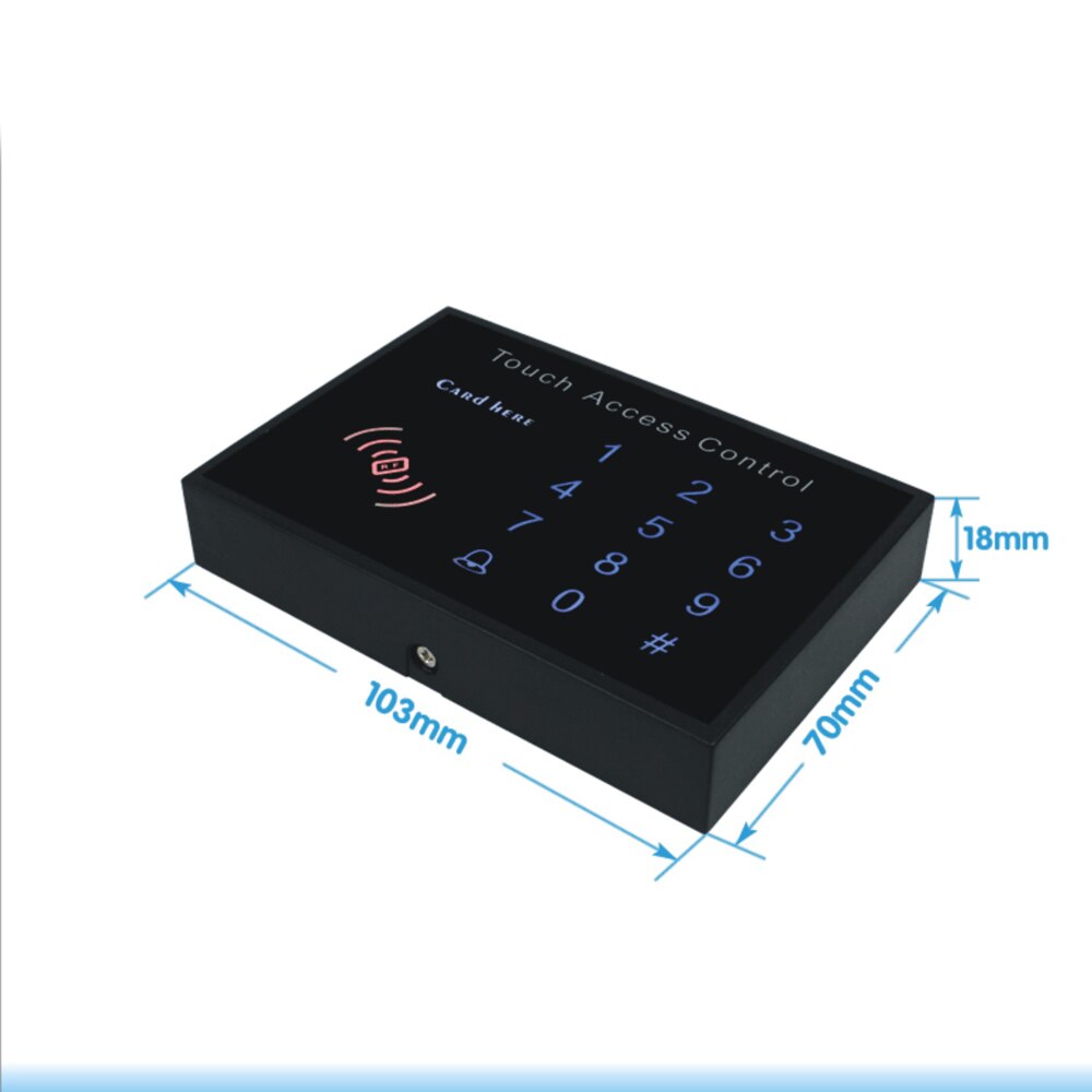 newest K15A acrylic waterproof panel touch keyboard password&RFID Proximity Entry Door Lock Access Control System