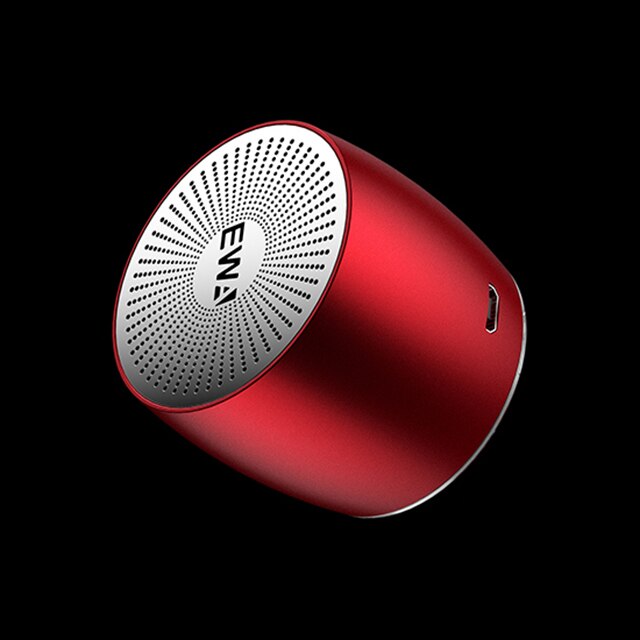 Ewa A103 Portable Bluetooth Speaker Hoge Elasticiteit Dubbele Trillingen Membraan Audiofiele-Grade Subwoofer Mini Metalen Body: Rood