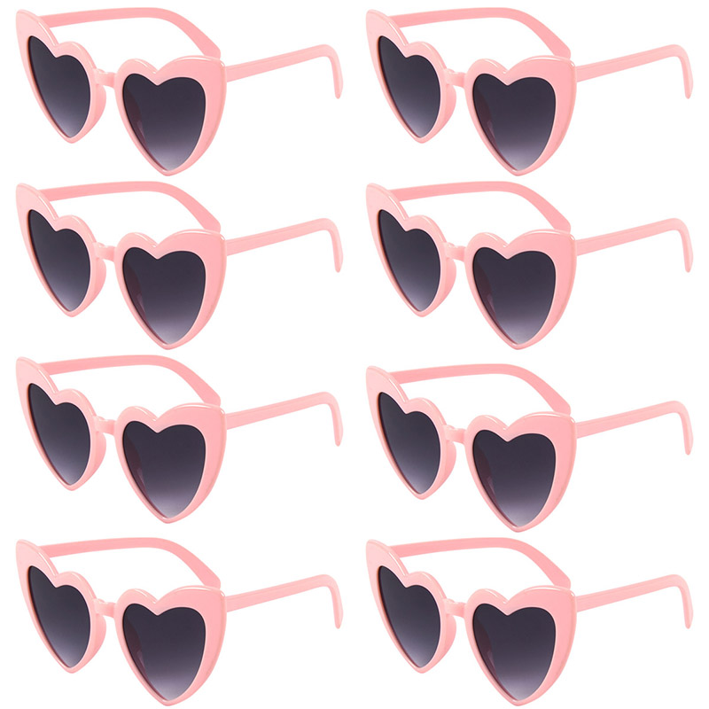 6/8 Stück Bachelorette Junggesellinnenabschied Weiß Rosa Sonnenbrille Herz Brille Braut zu sein Brautjungfer Hochzeit Brautparty Dekore: Tiefe Sapphire