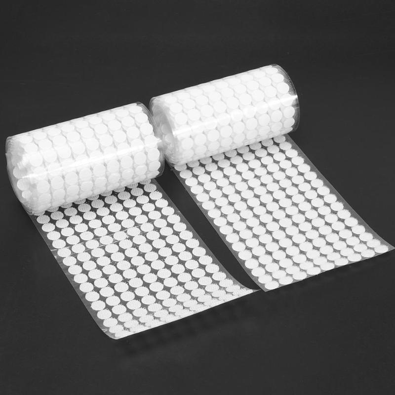 500 par prikker klistermærke krog løkke dobbeltsidet selvklæbende nylon tape snap klæbende fastgørelsestape hjemmebrug syning tilbehør
