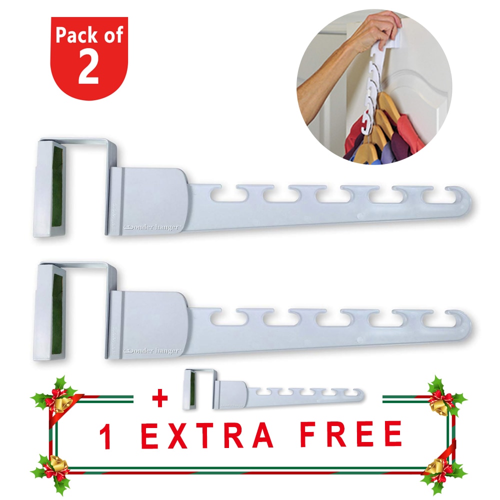 3 Pack Bathroom Over Door Hangers Magic Multi-functional Door Hook Fitting Two Sized Doors for All Round the House TV Item