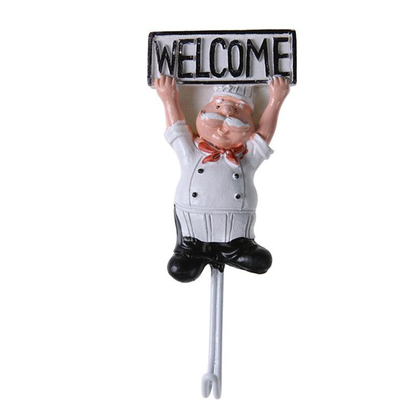 Rvs Haak Cartoon Koken Chef Leuke Haak Keuken Badkamer Handdoek Muur Haak Decoratie Plakken Opbergrek: Chocolade