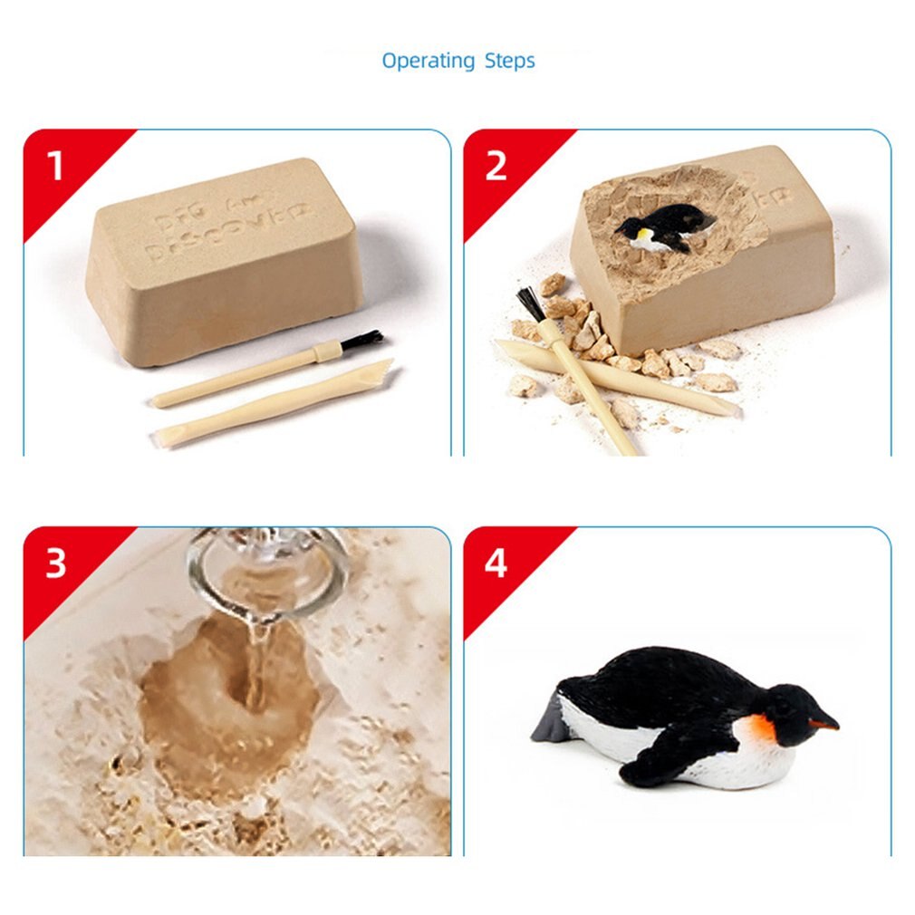 Giocattoli creativi per bambini fai da te scavare pinguino dinosauro pirata tesoro gemme esplorazione giocattoli di scavo