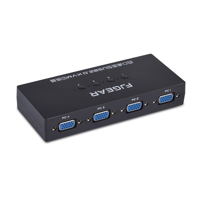 Usb Kvm Switch Box Met Desktop Controller Usb Schakelaar Meerdere Computers Delen Usb Apparaat Monitor Sturen Connector Draad